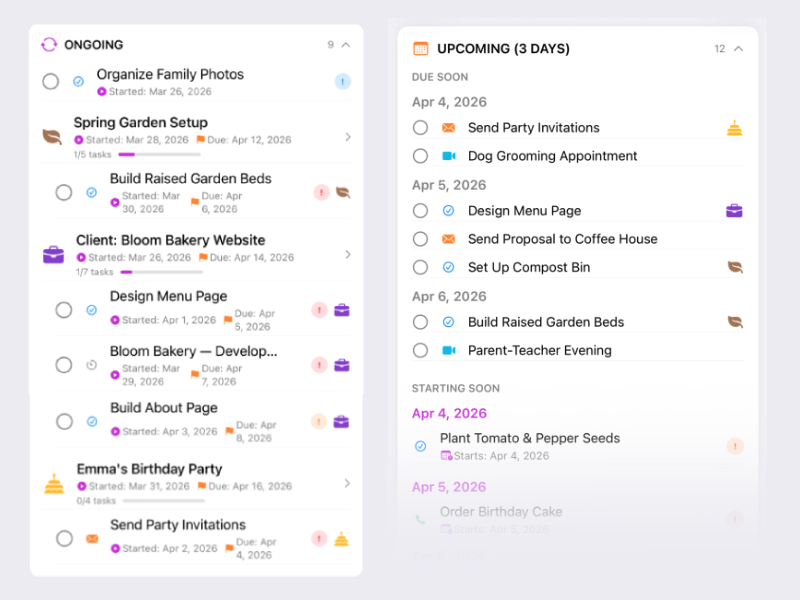 BetterKeeper recurring tasks on iPhone — daily and weekly task schedules